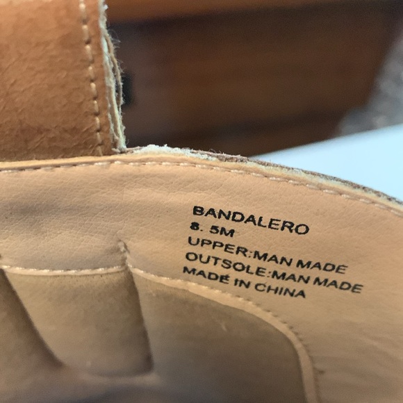 Coconuts by Matisse Cimmaron size 8.5M brown Bandalero embroidered cut outs. - Picture 7 of 7